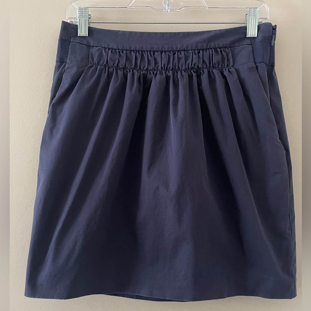 Banana Republic Blue Cotton Stretch Tulip Mini Skirt Size 6